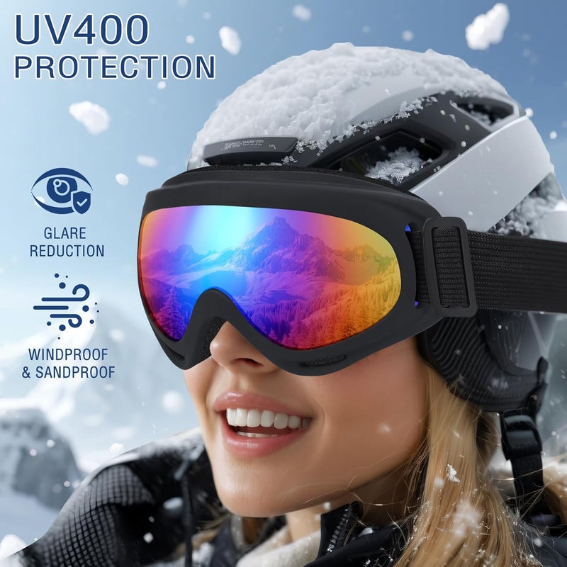 OXG Store Ski Snowboard Goggles for Men Women, UV Protection Ski Snow Goggles for Kids Youth Adult - Image 3